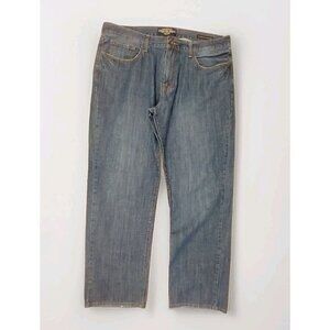 Lucky Brand 221 Original Straight Blue Cotton Denim Jeans 38 x 32 NICE